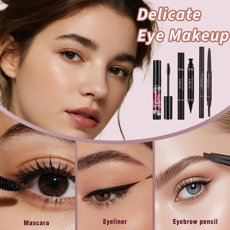 [Australia] - Makeup Set for Teens Makeup Kit for Teens Women full Kit Makeup Kits for Teenagers Makeup Gift Set for Teen Girls Women Christmas KAVCENT Medium Makeup Set 