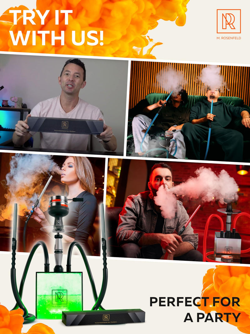 [Australia] - M. ROSENFELD Hookah Hose with Hookah Adapter & Mouthpiece - Cleanable Hookah Hose Silicone (60 in) and Convenient Aluminum-Made Mouthpiece (15 in) Modern Hookahs & Accessories and Hookah Hoses 1 Count Silver 