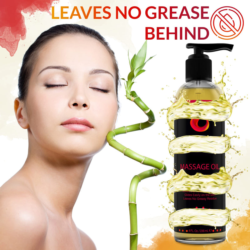 [Australia] - Body Massage Oil: Massage Oil for Massage Therapy, Premium Massaging Oil-Lush Vanilla Scent with Jojoba & Coconut, Therapeutic Oil 1Bottle, 8 fl oz 