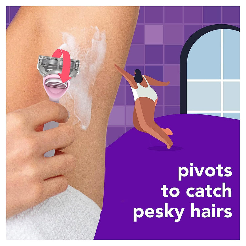 [Australia] - joy Womens Razor Blade Refills, 8 Count, Purple, Lubrastrip to Help Avoid Skin Irritation 8 refills 