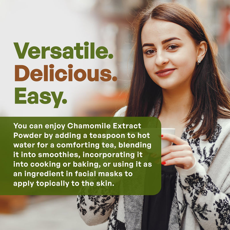 [Australia] - Go Nutra Chamomile Extract Powder 10:1 Strength Apigenin Supplement 8 oz. Herbal Extract 