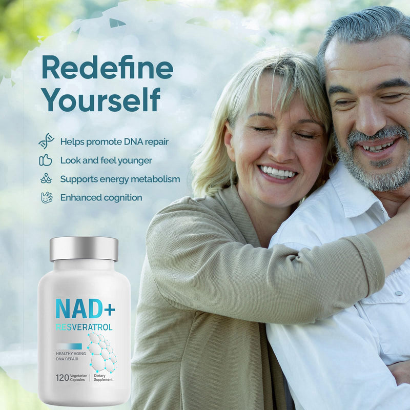 NAD+ Supplement 1000mg, 120 Count High Purity NAD+ for Cellular Vitality & Energy Metabolism 120 Count (Pack of 1)