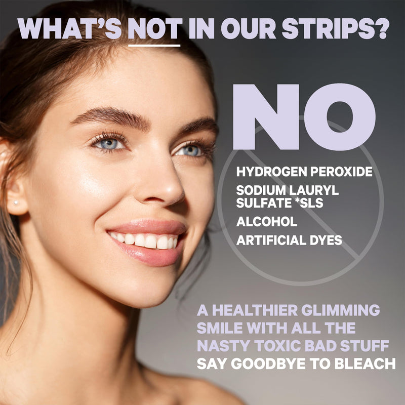 [Australia] - Professional Teeth Whitening Strips 42 White Strips (21 Pack), Hydrogen-Free, Non-Toxic, Dentist Approved, Sensitivity Free for Sensitive - Vegan & Cruelty Free - (Mint) 