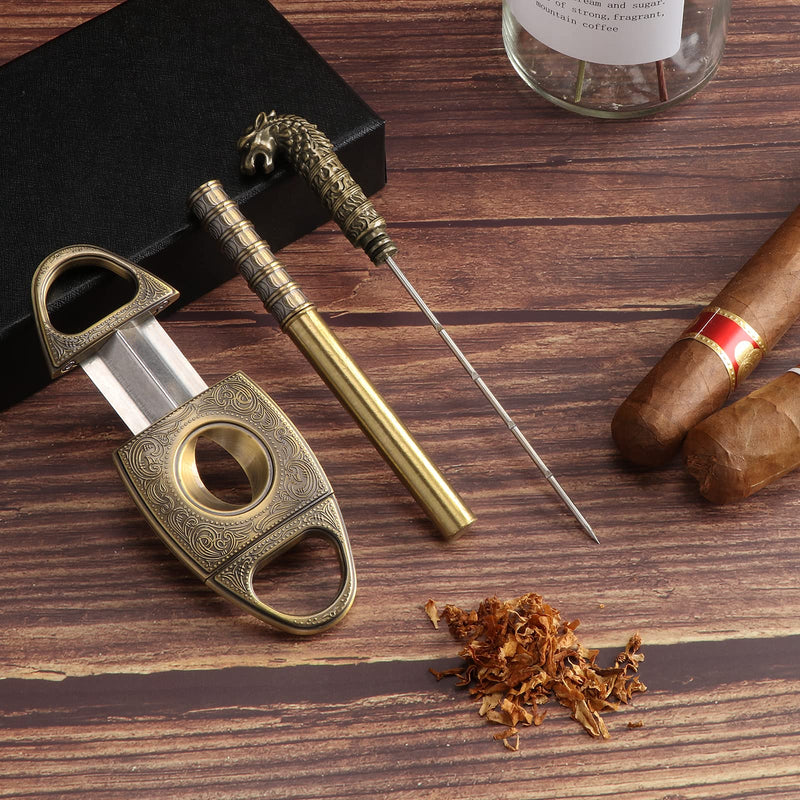 [Australia] - Scotte V-Cut Cigar Cutter Guillotine Precision Cigar Draw Enhancer Tool Needle & Sharp Perfect Cigar Cutters Cigar Accessories Set 