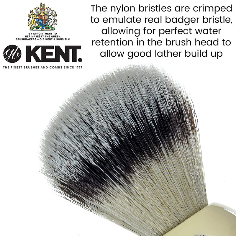 [Australia] - Kent Infinity Plus Shaving Brush with Ultra-Soft Silvertext Synthetic Badger Brush - Perfect Lather and Shaving Brush made for Shave Cream and Shaving Soap - Kent Luxury Shaving Since 1777 INF Plus 