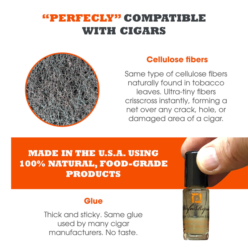 [Australia] - Perfec - PerfecRepair Cigar Repair Glue and Crack Sealer, Quickly Repair Damaged Cigar Wrappers, Compact and Portable 4ml Bottle 