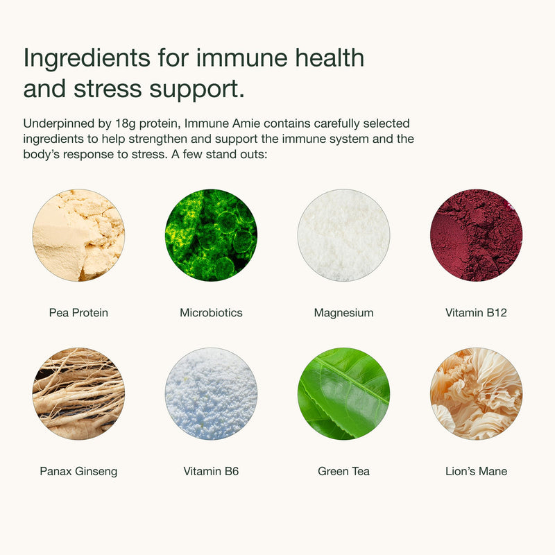 Nuzest Protein Plus | Immune Amie | Chocolate | Supports Healthy Immune System with Stress Support Benefits | Vitamins & Minerals | Lion's Main, Maitake & Shitake Mushrooms | 250g (10 Servings)