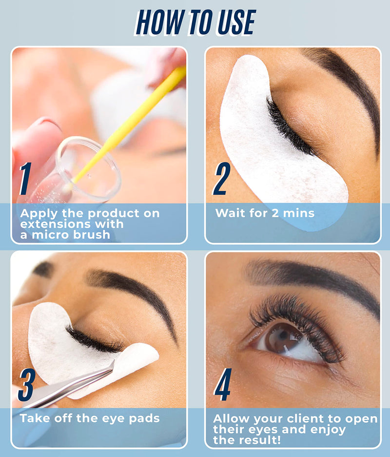 Extra Bonder & Stacy Lash STL-13 Curved L-Shaped Tweezers/Super Sealer/Prevents Adhesive Shock Polymerization/Precision Stainless Steel Tool/Angled Tips/Professional Supplies