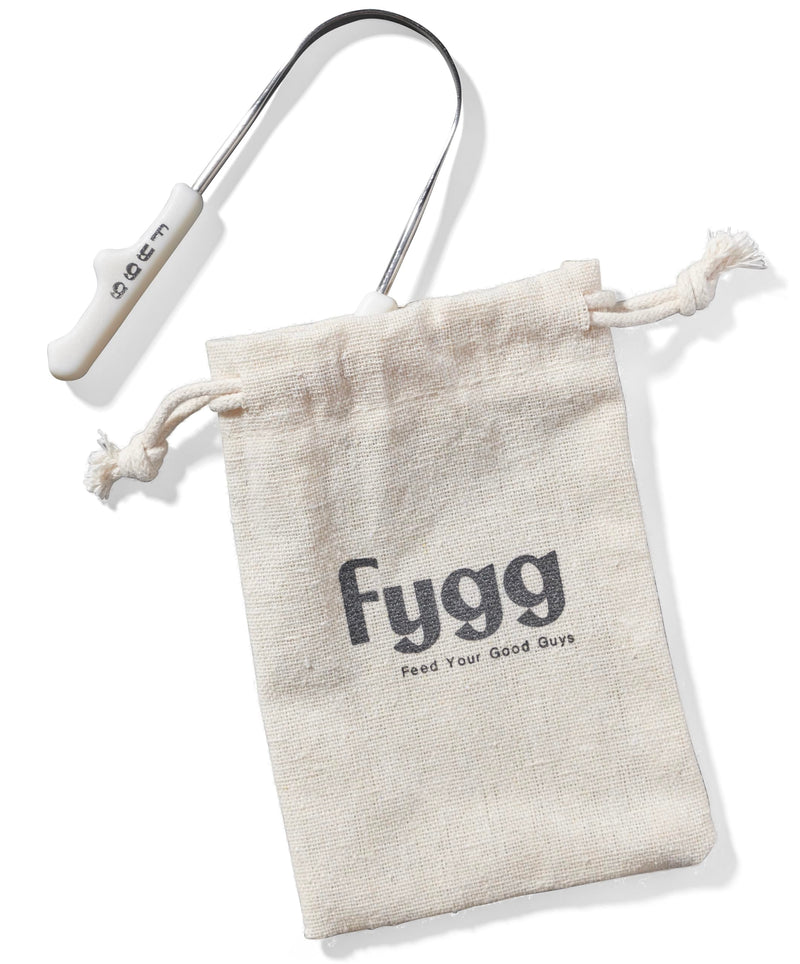 [Australia] - Stainless Steel Tongue Scraper with Cotton Storage Bag, Gentle Oral Care Tool for All Ages 
