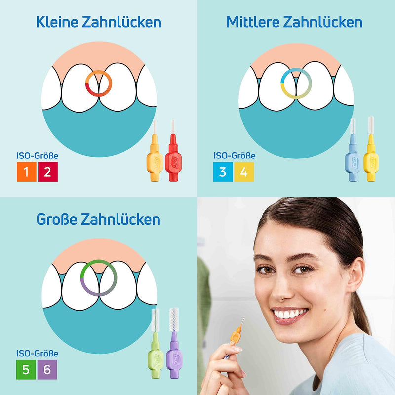 [Australia] - TePe interdental brushes Extra Soft Red (ISO size 2: 0.5 mm) / For particularly gentle and efficient cleaning of the spaces between teeth / 1 x 8 interdental brushes 
