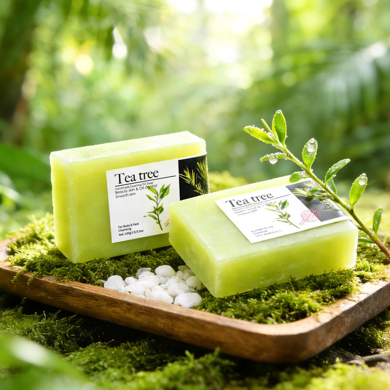 Bamboo Charcoal Handmade Soap Bar for Face Body, Gentle Soap Long Lasting Cleansing & Moisturizing with Bamboo Charcoal Powder, Olive Oil, Vitamin E, Sodium Hyaluronate, Skincare Gift, 3.5oz
