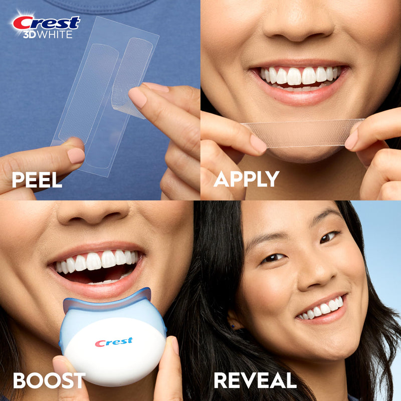 [Australia] - Crest 3D Whitestrips Professional Effects + LED Light – Teeth Whitening Kit, 1 Light + 20 Treatments, Each with 1 Upper/1Lower, 40 Strips – Crest 3DWhite Teeth Whitening Strips 