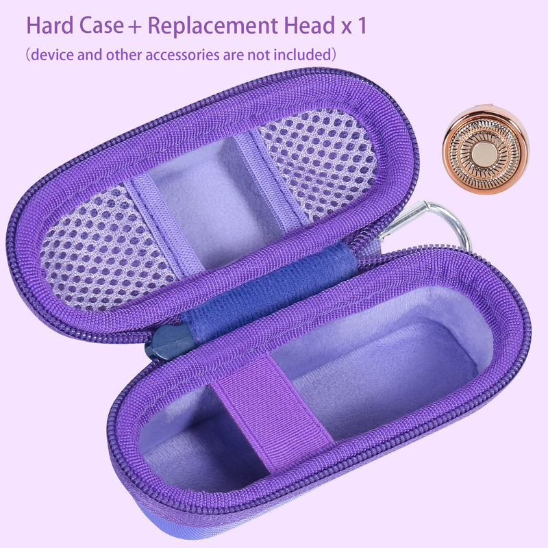 co2CREA Hard Case and Replacement Head Compatible with Finishing Touch Flawless Facial Hair Remover Electric Face Razor for Women (Lavender Case + Replacement Head) Lavender Case