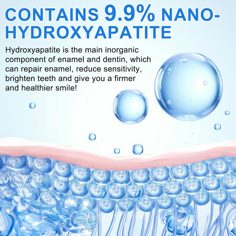 9.9% Hydroxyapatite Toothpaste, (2PCS) Nano Hydroxyapatite Toothpaste for Enamel Protection and Tooth Strengthening, Gentle Mint, Fresh Breath, Daily Use for Oral Health 4.23 Ounce (Pack of 2)