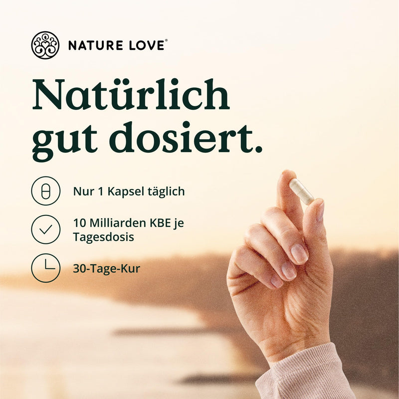 [Australia] - NATURE LOVE® Probiona Fem - lactic acid bacteria for women intimate flora - with 5 lactic acid cultures: Lactobacillus Rhamnosus, Acidophilus, Crispatus Casei, Fermentum - 30 capsules - vegan & laboratory tested 