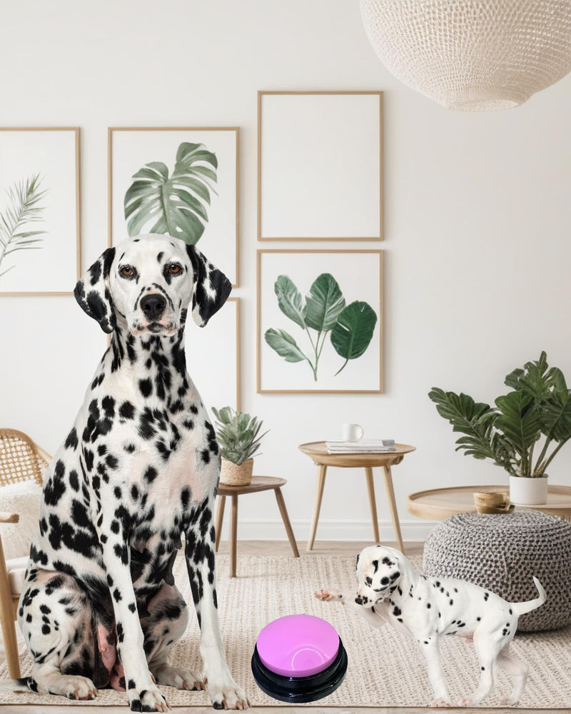 [Australia] - Dog Talk Buttons Voice Recording Button for Communication and Pet Training 30-Second Record & Playback Talking Button for Study, Office, Family, and Kids (Pink, one) Pink 