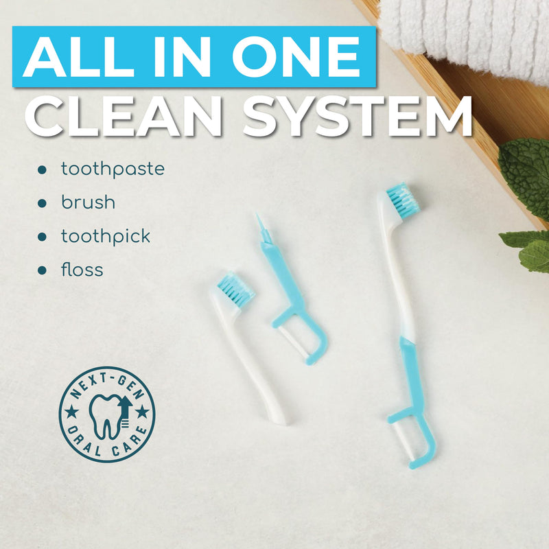 Brushee Disposable Travel Toothbrush, Whitening Prepasted 4-in-1, 36-Pack | Built-In Paste, Brush, Floss & Pick; Removes Stains, Soft Bristles; Great for Braces & Aligners; Choking Hazard Under 3 36 Count (Pack of 1)