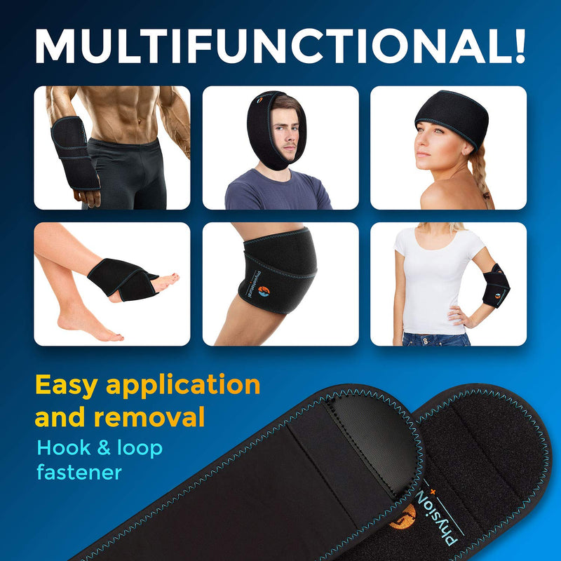 [Australia] - Wrist Ice Pack Wrap - Cold Therapy for Instant Pain Relief and Treatment of Carpal Tunnel, Tendonitis, Injuries, Swelling, Rheumatoid Arthritis, Sprains - Hand Support Brace with Reusable Gel Packs 