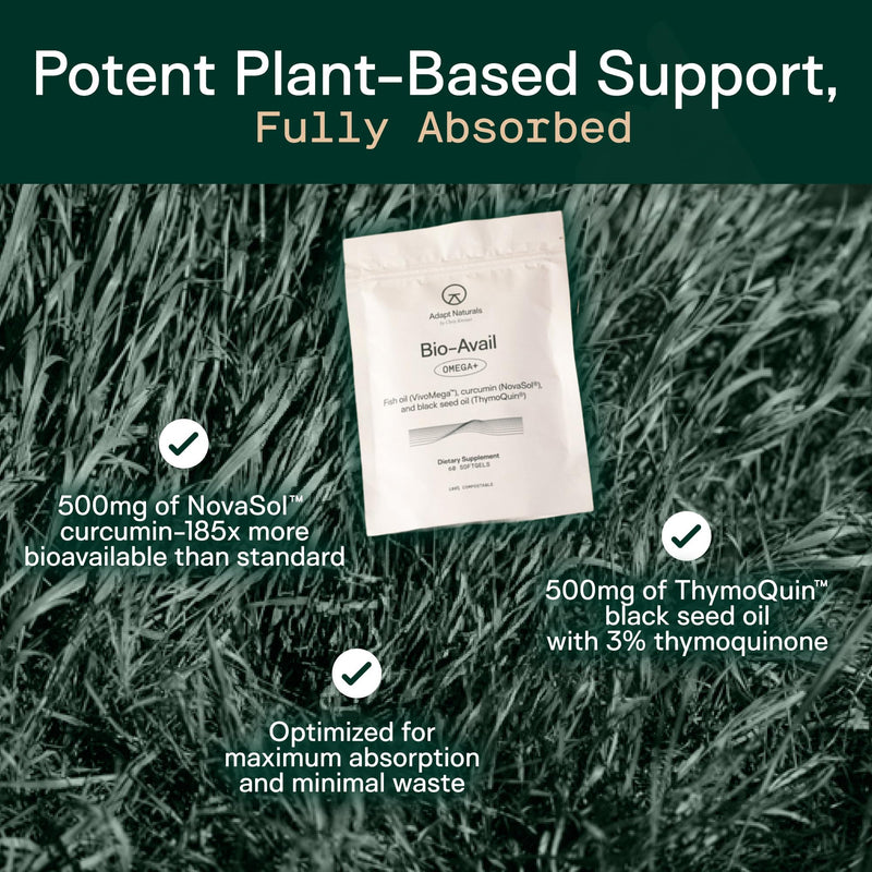 [Australia] - Adapt Naturals Omega 3 Fish Oil Supplement with Bioavailable Curcumin & Black Seed, 1500mg Fish Oil EPA DHA Omega 3 Fatty Acids to Support Joints, Muscles & Heart | Unflavored - 30 Days Supply 30 Count (Pack of 1) 