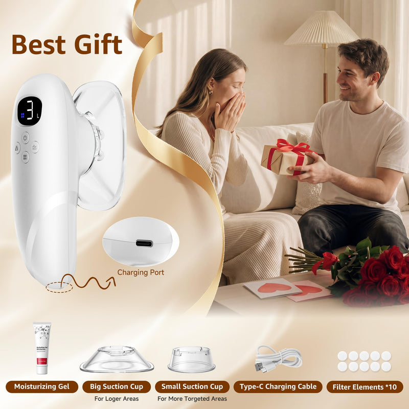 Body Smart Scraping,3 in 1 Body Sculpting Machine,Cellulite Removal Machine,Body Sculptor,Suitable for Legs, Abdomen,Arms, Love Handles,Relieves Muscle Tension and Tightens Skin,cellulite massage tool White