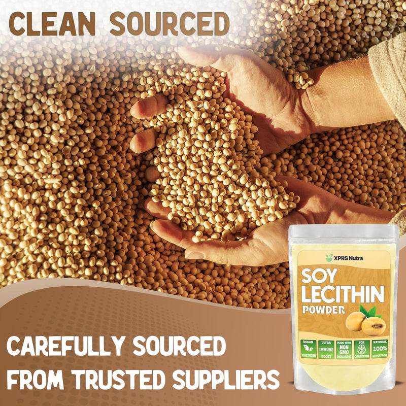 [Australia] - XPRS Nutra Soy Lecithin Powder Food Grade Fat Emulsifier - Suitable for Cooking, Baking and More - Vegan Friendly Soy Lecithin Powder Cooking Aid (8 Ounce) 