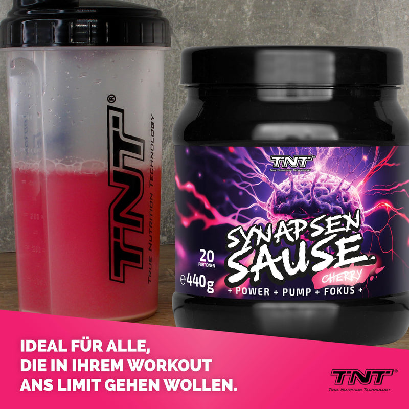 [Australia] - TNT Synapsensause "Cherry" (440g) • Pre-Workout Booster • Fitness & Bodybuilding Booster • Training Booster with L-Citrulline, Caffeine & Guarana • High Quality, Laboratory Tested, Made in Germany Cherry 20 portions (pack of 1) 