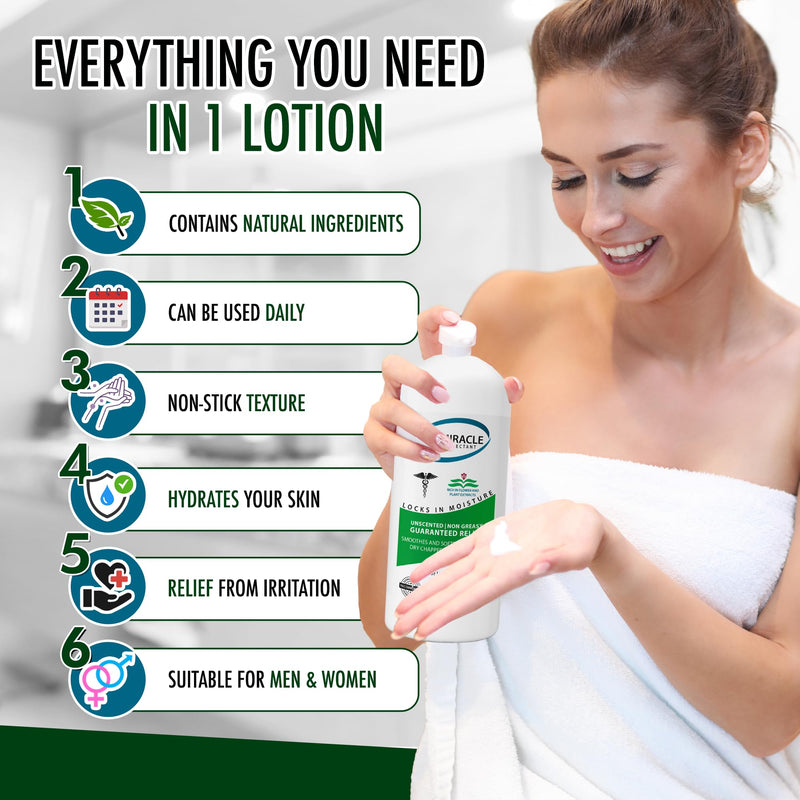 [Australia] - GLY MIRACLE Moisturizing Body Cream Lotion, 16 ounce - Non-Greasy Skin Humectant for Extremely Dry Skin, Hands, Body, and Feet, Fragrance-Free with Pure Glycerin for Nourishing Hydration. Unscented 16 Fl Oz (Pack of 1) 