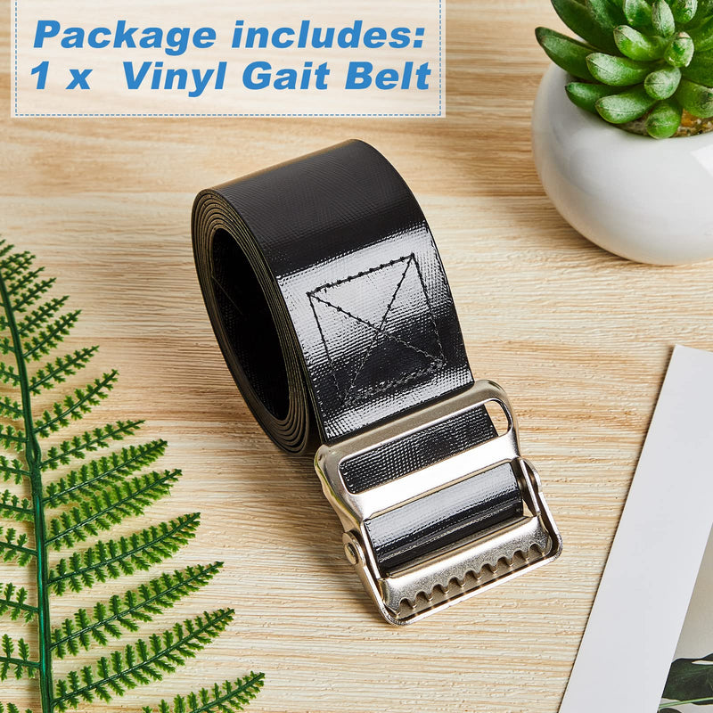 [Australia] - Vinyl Gait Belt Transfer Belt for Seniors Assist Device Gait Belt Safety Occupational Physical Therapy Gate Belt with Metal Buckle Handles for Elderly Pediatric Caregiver Nurse (72 Inch) 