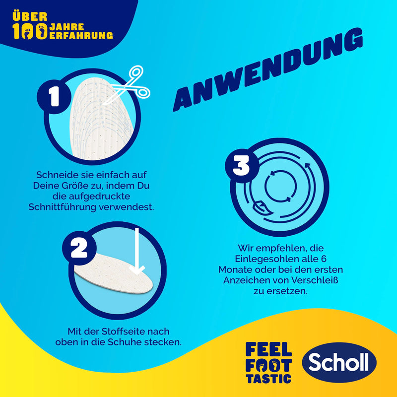 [Australia] - Scholl breathable insoles, extra thin, 1 pair 
