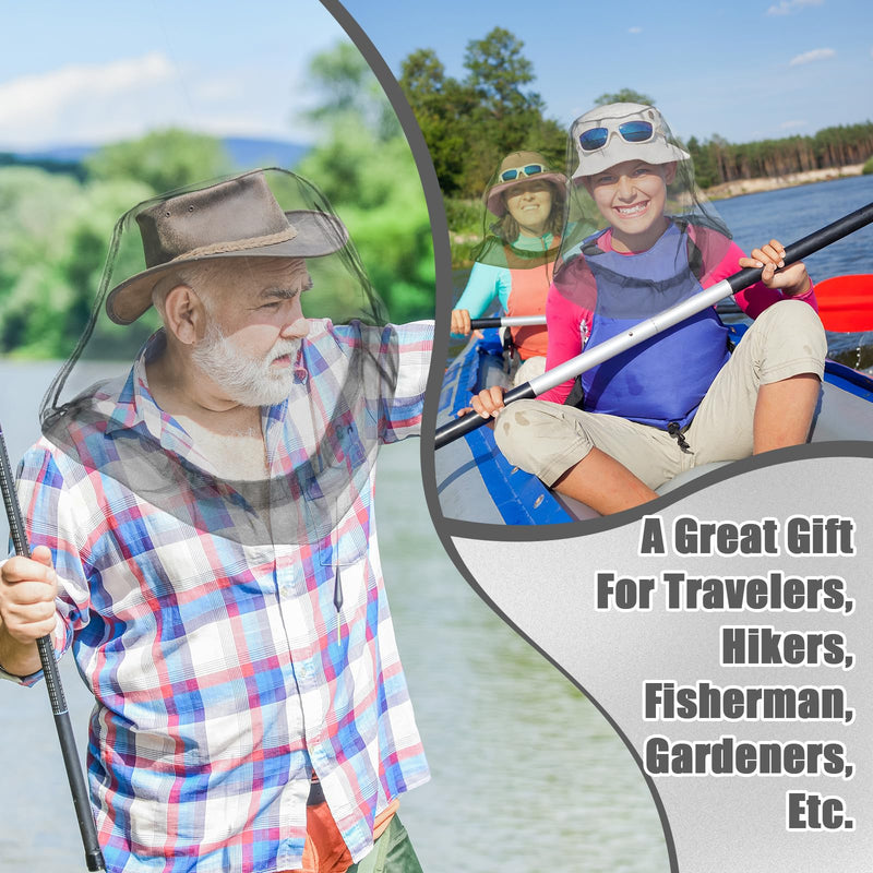 [Australia] - 6 Pack Mosquito Head Net Bug Head Net Insects Mesh Head Net for Outdoor Face Neck Head Protecting, Grey Gray 