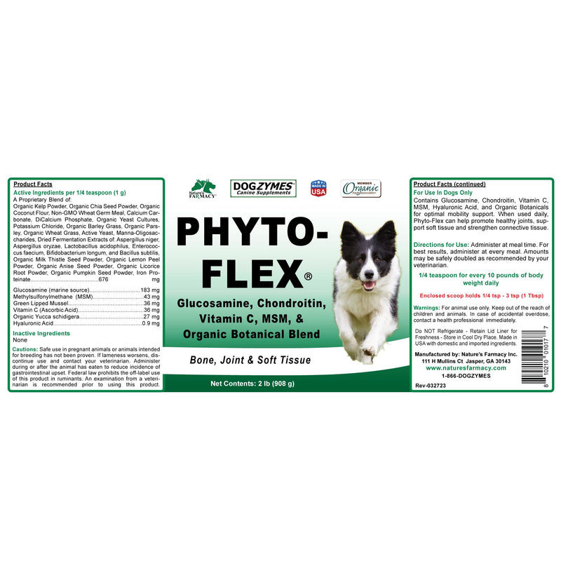 Dogzymes Phyto Flex - Glucosamine, Chondroitin, MSM and Hyaluronic Acid… (8 Ounce) 8 Ounce - PawsPlanet Australia