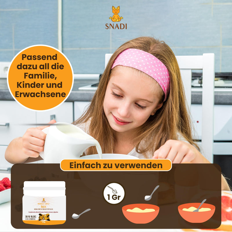 [Australia] - Snadi - Advanced Soluble Probiotics and Prebiotics | 100 gr | 390 billion CFU | AROGYA IMMUNITY | Prebiotic 90g | Suitable for all ages 