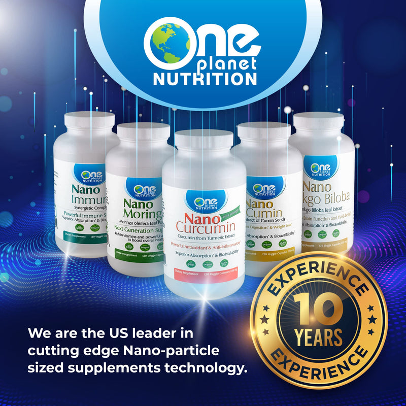 [Australia] - Nano Curcumin Plus 500 mg Veggie Capsules (120 Servings), Nano Curcumin with Boswellia for High Absorption, Supports Joint & Immune Health, Non-GMO, Vegan, Gluten-Free Capsule 