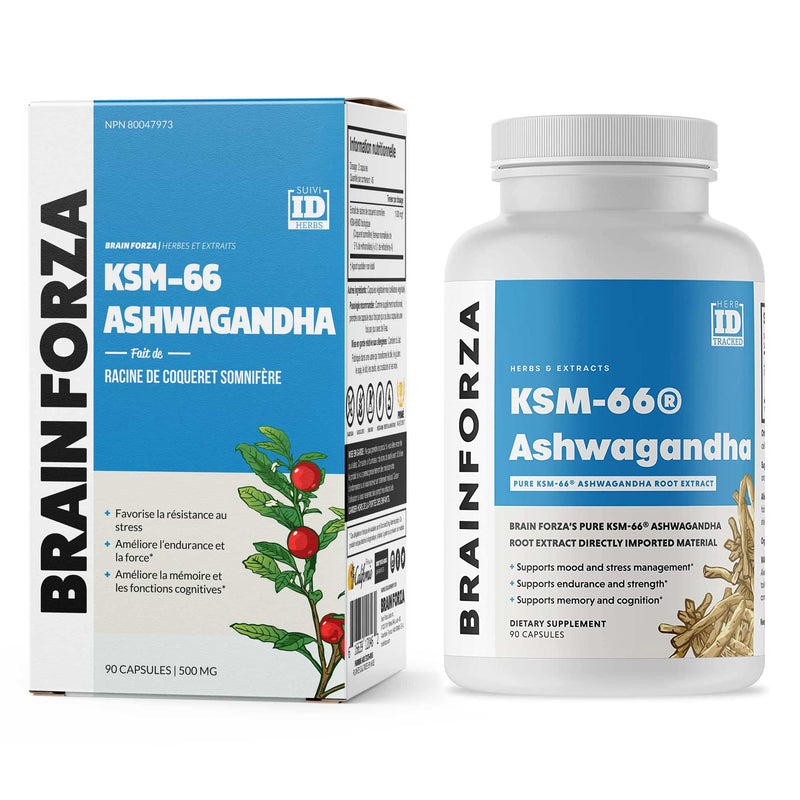 [Australia] - Brain Forza KSM-66 Ashwagandha Organic Pure Root Extract, Strongest 1,000mg Dose, High Potency 5% Withanolides, Hormone Health, Cognitive Support, Organic, Non-GMO, 90 Capsules 