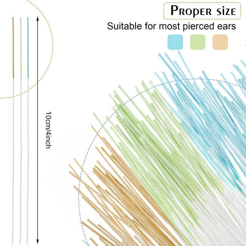 [Australia] - Maitys 360 Pieces Ear Hole Floss Piercing Cleaner Floss Disposable Piercing Aftercare Cleaning Line Ear Hole Care Cleaning Tool for Women Men(Green, Blue, Brown) Green, Blue, Brown 