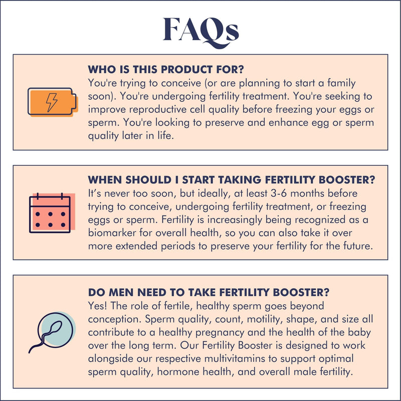 [Australia] - Fertility Booster for Men & Women | Conception Support for Healthy Egg Quality, Sperm Motility and Strength | Dietitian-Formulated | Ashwagandha, CoQ10 & NAC, 3rd Party Tested, 30 Servings Fertility Booster 1 Pack 