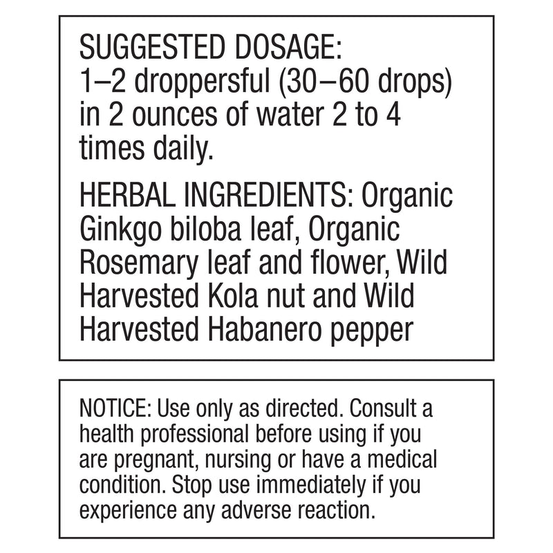 [Australia] - Dr. Schulze's Brain Formula 2 oz. - Vegan and Wild-Harvested | Stimulates Circulation and and Improved Mental Focus 
