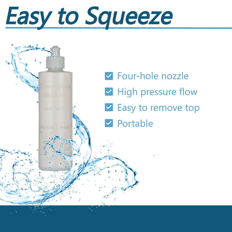 [Australia] - Perineal Lavette Irrigation Bottle for Postpartum Care - After-Birth Essentials for Mom to Soothe and Clean Perineal Area - Premium Portable Bidet for Women - 8OZ (Pack of 3) 