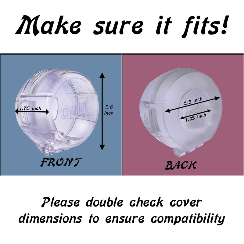 [Australia] - 6 Pack Clear Stove Knob Safety Covers - Protect Little Kids with A Child Proof Lock for Oven/Stove Top/Gas Range - Baby/Toddler Kitchen Safety Guard - Check Dimensions 