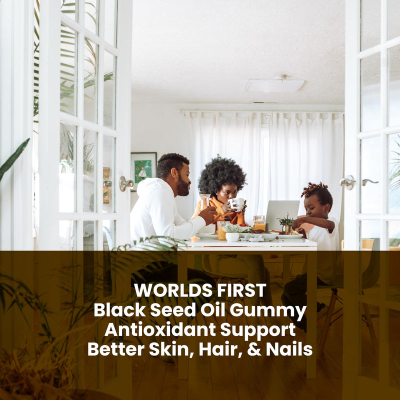 [Australia] - Organic Black Seed Oil Gummy - World's First Gummies w/ 4%+ Thymoquinone – Cold-Pressed Vegan Black Cumin Seed Nigella Sativa Oil – Antioxidant Support – 1050mg (90ct) 