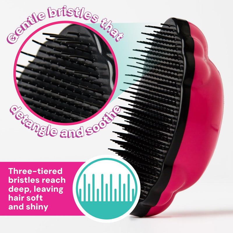 [Australia] - Knot Genie Detangling Hair Brush for Kids (Lilac Loveliness) | Original Full Size | Perfect for Curly Hair, Gently Separate Tangles, Leaves Hair Smooth & Shiny | The Pain Free Knot Detangler Lilac Loveliness 