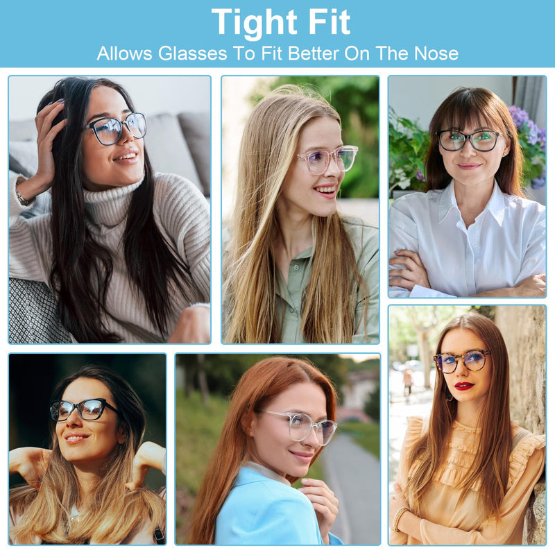 [Australia] - 20 pairs of silicone nose pads, 1.0 mm non-slip self-adhesive nose pads, non-slip adhesive pad for glasses and sunglasses, non-slip self-adhesive nose pads (clear) 