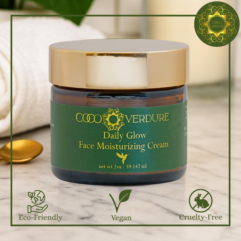 Daily Glow Face Moisturizing Cream - Ultra Hydrating Facial Moisturizer with Vitamin E, Jojoba Oil & African Shea Butter. Lightweight, Nutrient Rich Formula for Dry, Sensitive Skin. 2oz