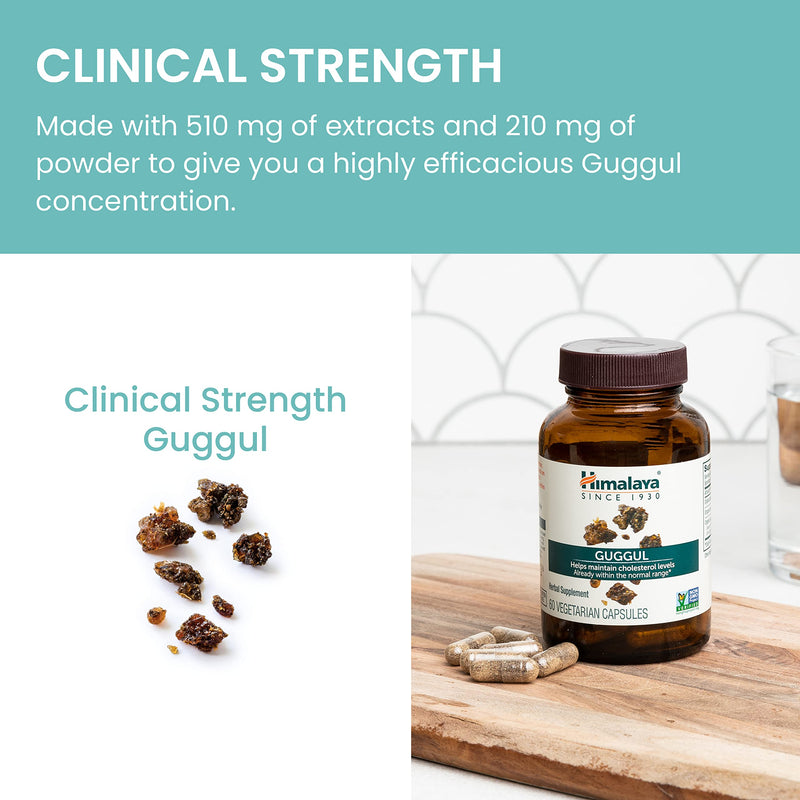 [Australia] - Himalaya Guggul - Herbal Liver Support for Liver Detox, Cholesterol, HDL & LDL Support - Vegan, Non-GMO, Gluten Free, 720 mg, 60 Capsules 60 Count (Pack of 1) 