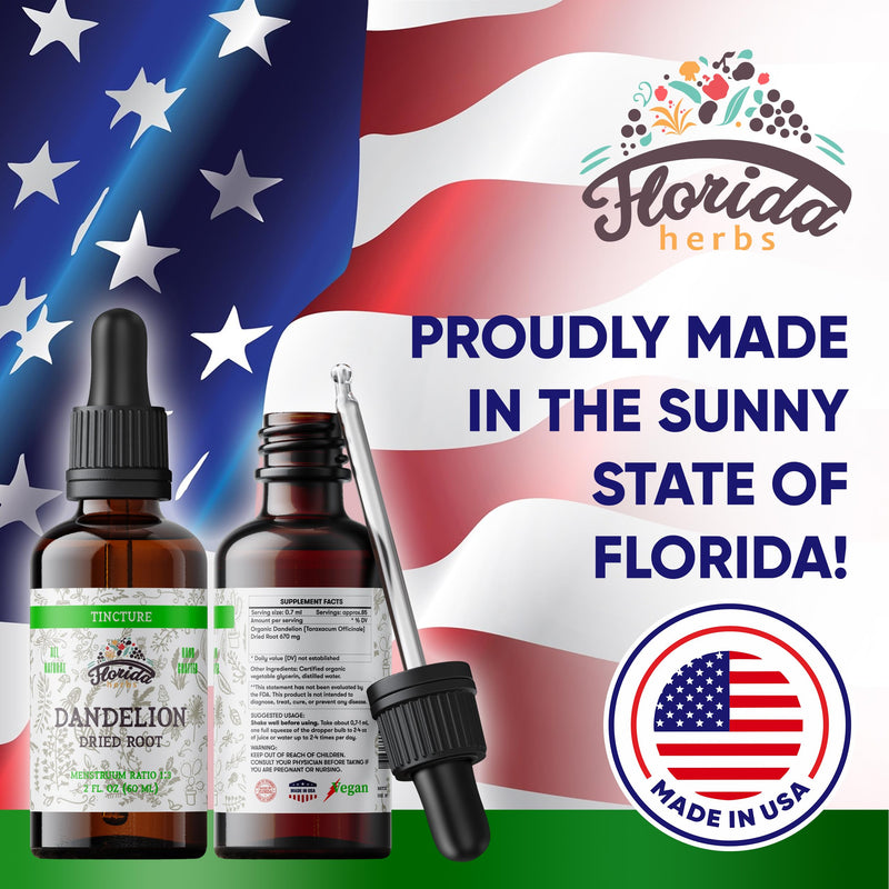 [Australia] - Dandelion Root Tincture Organic Dandelion Extract (Taraxacum Officinale) Health Supplement, Non-GMO in Cold-Pressed Organic Vegetable Glycerin 2 oz, 685 mg 