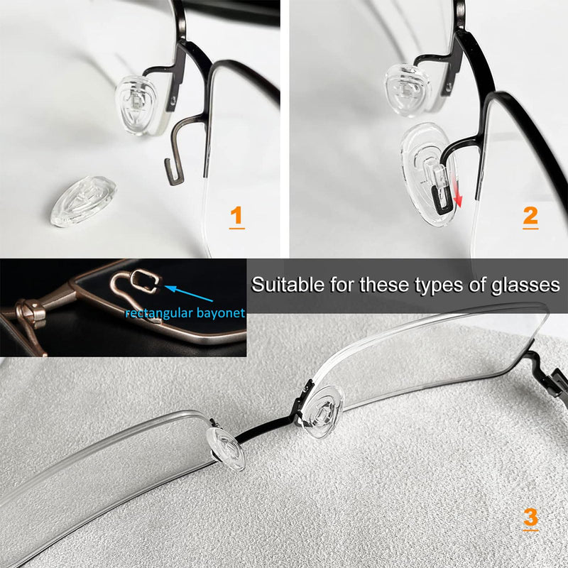 [Australia] - Kotkiddy 5 Pairs of Plug-In Nose Pads Non-Slip Glasses Nose Pads Soft Silicone Transparent Sunglasses Non-Slip Stopper Glasses Nose Pad Glasses Accessories 
