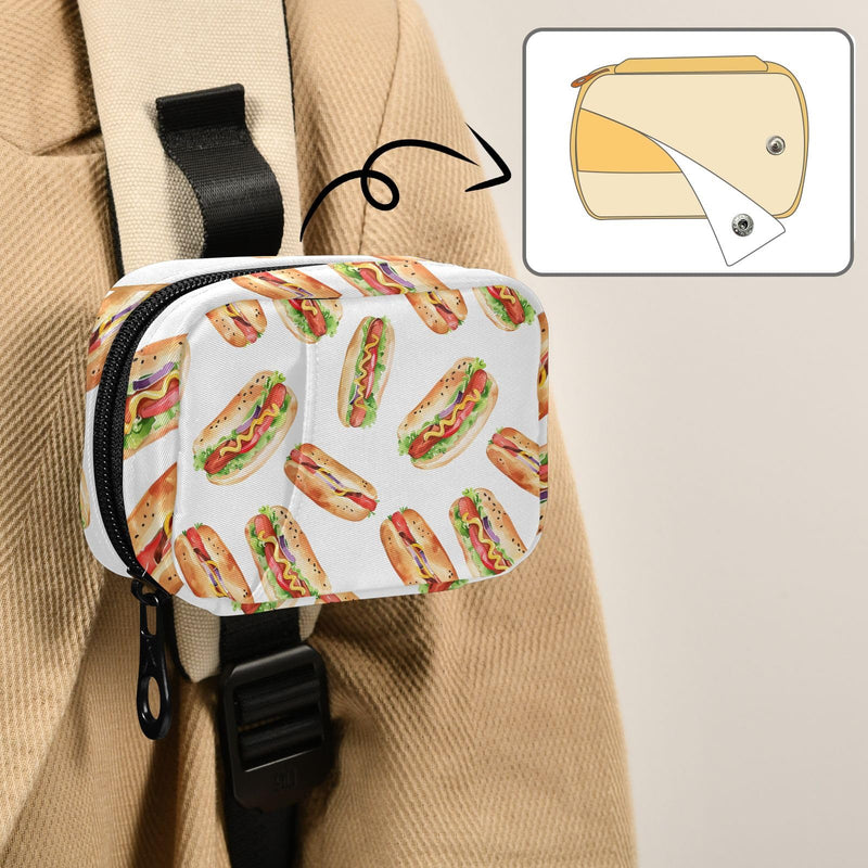 Hotdog Weekly Medicine Pill Organizer Travel Pill Case Box Holder Container Small for Vitamin Supplement Hotdog