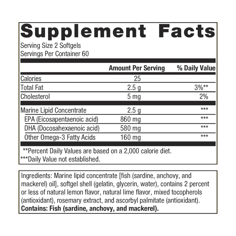 [Australia] - Metagenics OmegaGenics EPA-DHA 720- Omega-3 Fish Oil Supplement - for Heart Health, Musculoskeletal Health & Immune System Health* - with DHA & EPA - 120 Softgels Lemon 120 Count (Pack of 1) 