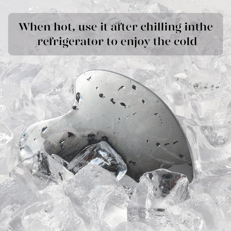 [Australia] - BAIMEI Stainless Steel Gua Sha Facial Massager Tools |Relax Back Muscles | Face Sculpting | Daily Beauty Routine | Guasha Tool for Face|Skincare Gift for Women Grey 