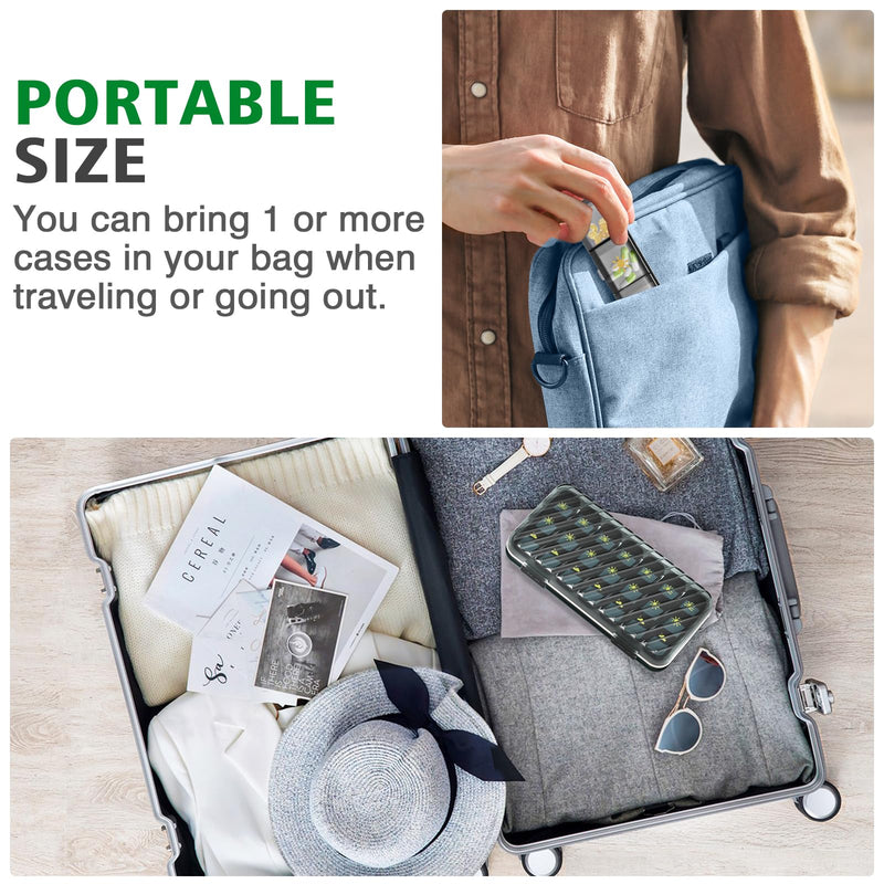 Weekly Pill Organizer 3 Times a Day, GloDeals Large Travel Pill Box 7 Day, Am Pm Three Daily Pill Case with Removable Medicine Container, Pill Holder for Vitamin, Supplement, Fish Oil, Black